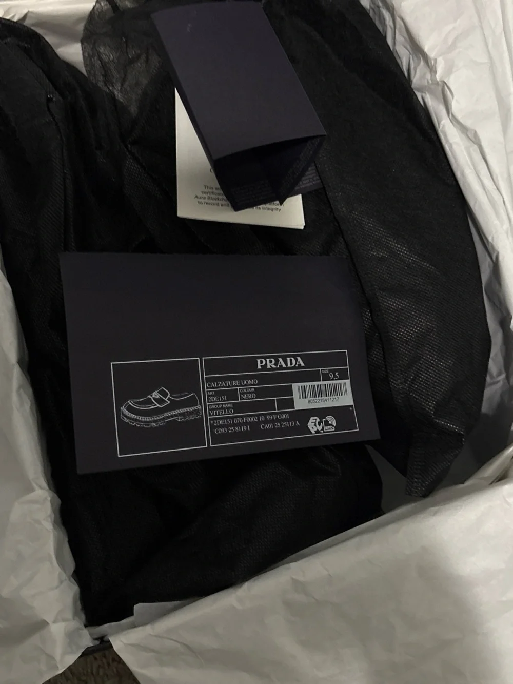 Prada Black Leather Lug-Sole Slip-On Loafers